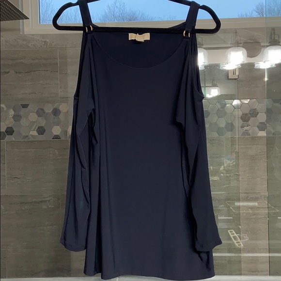 Michael Kors navy cold shoulder top - Picture 1 of 4